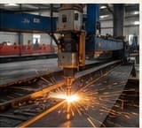 CNC plasma cutting steel plate